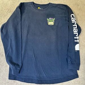 Carhartt Navy Long Sleeve Shirt, Sara 2028 Printed